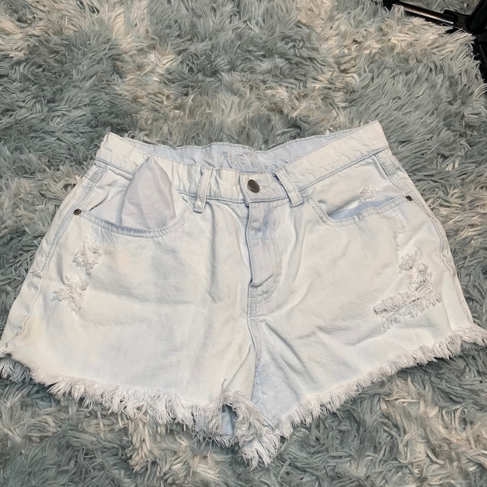High waisted “washed out” shorts